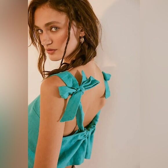 Free People Kirsty Linen Top - Picture 2 of 8